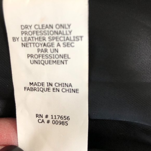 Wool Blend/Leather Bomber Jacket - Picture 7 of 7